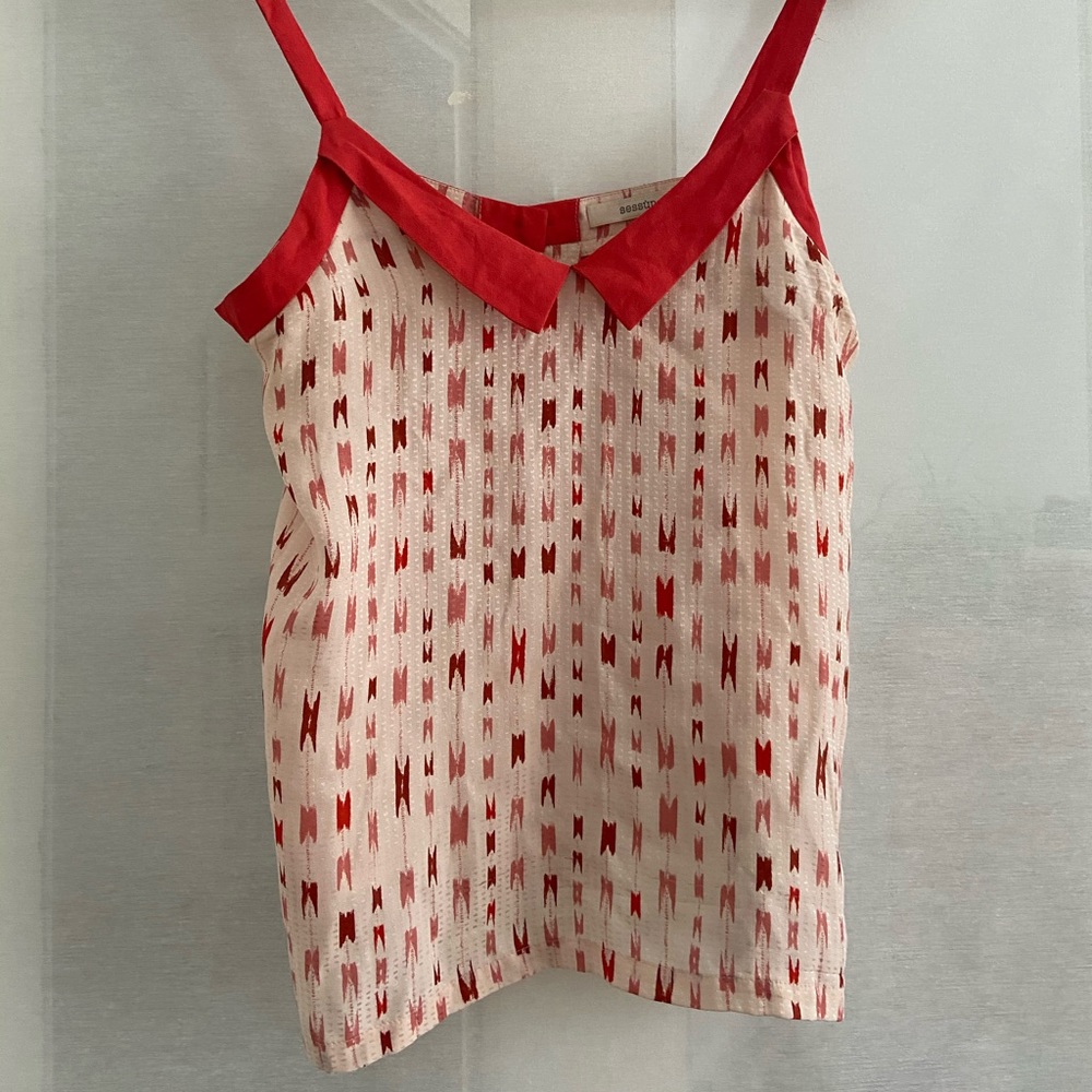 Pretty red and pink Sessun silk camisole blouse M